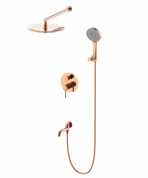 Душевой комплект Wonzon & Woghand Tor WW-88939073-RG встраиваемый, розовое золото