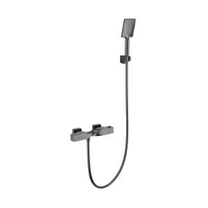 Смеситель для душа Wonzon & Woghand WW-B2025-A-BGG термостатический, темный графит