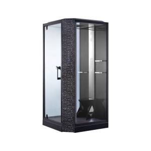 Душевая кабина Orans SR-89101LS черная, с хамамом и сиденьем