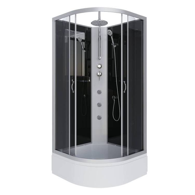 Душевая кабина Niagara Classic NG-3503-14BKTG (800x800x2100-2400) со средним поддоном (26см)