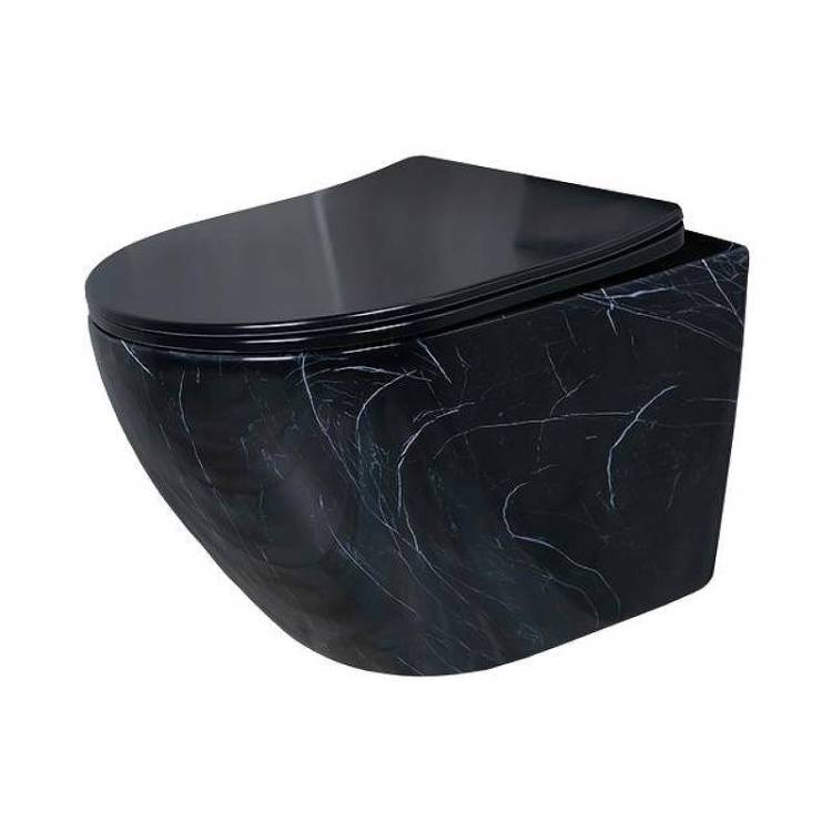 Унитаз подвесной Gid Convexo 62227Y Bs2198 черный глянцевый