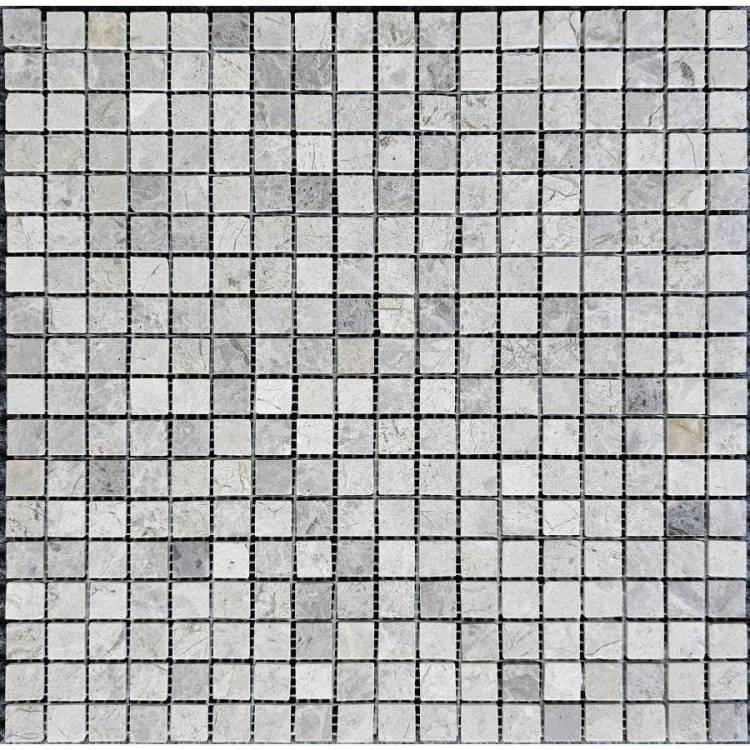 Мозаика Pixel Mosaic Мрамор PIX328 Tundra Grey Полированная (1.5x1.5) 30.5x30.5