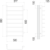 Полотенцесушитель Terminus Стандарт П8 50x80 бп600, водяной фото 3