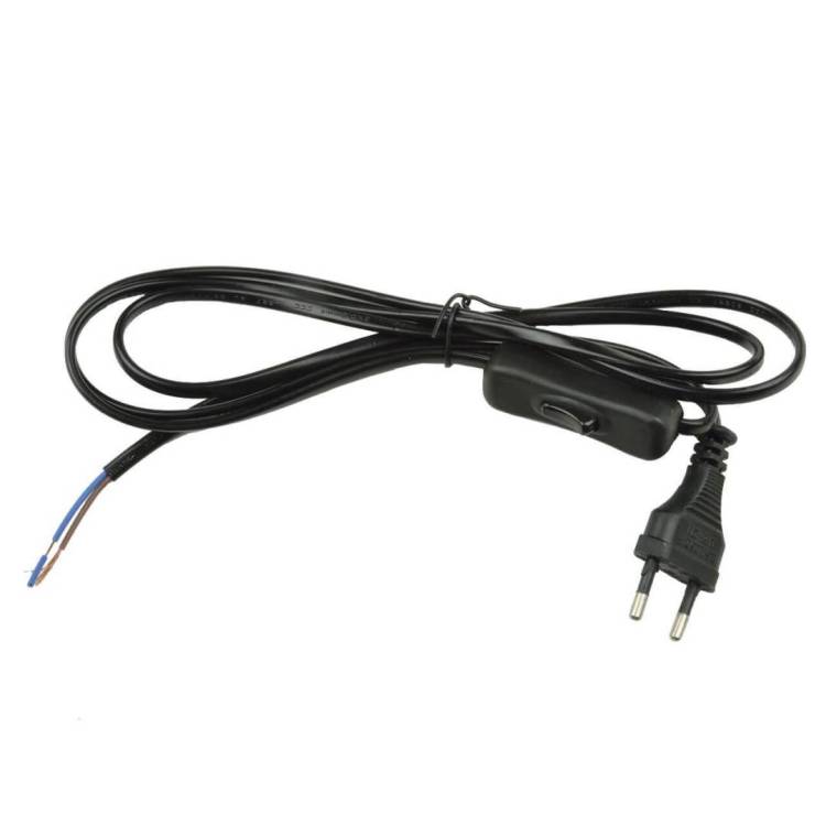 Шнур сетевой с вилкой и выключателем Uniel UCX-C11/02A-170 Black