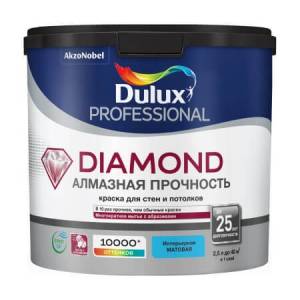 Краска для стен и потолков водно-дисперсионная Dulux Diamond Matt матовая база BW 2.5 л