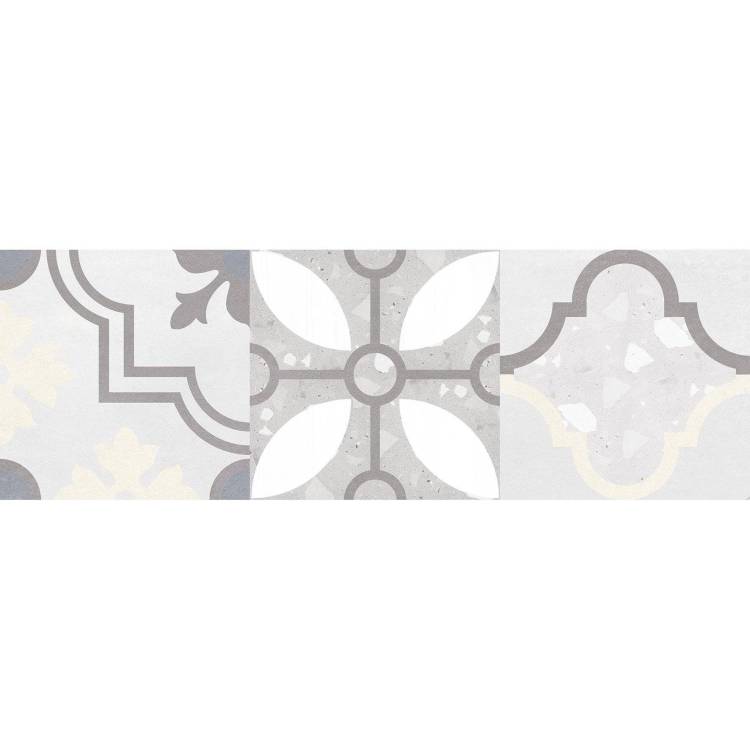 Керамическая плитка Laparet Woody Серый Узор 25x75