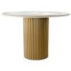 Стол Bradex Home Aura RF 0834 керамогранит Calacatte gold 110x110x75 фото 2