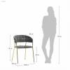 Набор из 2 стульев Bradex Home Turin FR 0160P бирюзовый с золотыми ножками фото 12