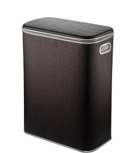Корзина для белья Geralis PCH-B punto шоколад, кант хром, стандартная