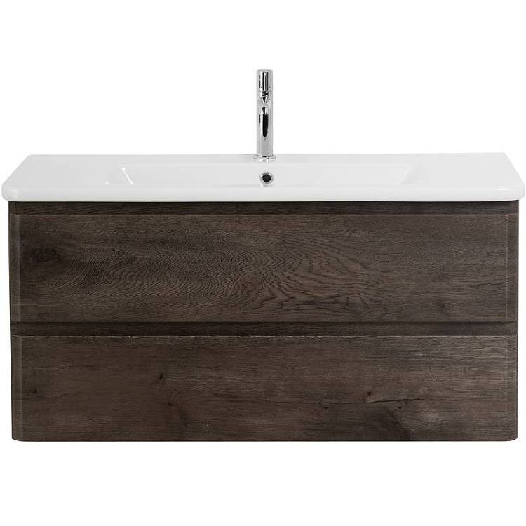 Тумба под раковину Belbagno Albano-Cer ALBANO-CER-1050-2C-SO-RNG 102x44x50 Robere Nature Grigio подвесная с двумя выкатными ящиками