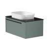 Тумба с раковиной La Fenice Elba Grigio NFNC-01-ELB-G-80-3-M-GB серо-зеленая матовая, 80 см