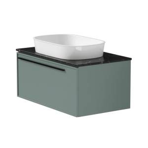 Тумба с раковиной La Fenice Elba Grigio NFNC-01-ELB-G-80-3-M-GB серо-зеленая матовая, 80 см