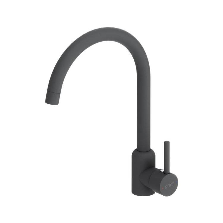 Смеситель для кухни Dorff Logic D3007022 поворотный, черный