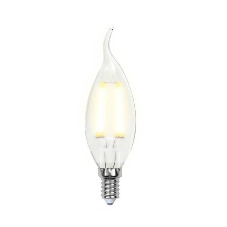 Лампа светодиодная филаментная Uniel Air Dim LED-CW35-5W/WW/E14/CL/DIM GLA01TR