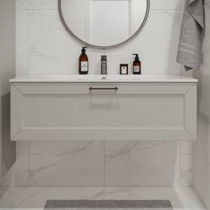 Тумба с раковиной Terminus Victoria VIC101201900301O белый, 120x38