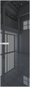 Межкомнатная дверь Profil Doors 1 AGN цвет профиля Вайт, стекло безопасное 4 мм зеркало серое 800x2000