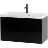 Тумба с раковиной BelBagno Marino 80 nero lucido фото 4