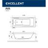 Акриловая ванна Excellent Ava 170x70 "SOFT" (бронза) фото 3