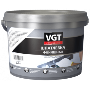 VGT PREMIUM ШПАТЛЕВКА ФИНИШНАЯ универсальная с низкой усадкой (16кг)