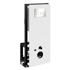 Система инсталляции для унитазов Wasserkraft Glan 66TLT.010.ME.WH.BN03 клавиша никель