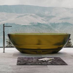 Прозрачная ванна Abber Kristall AT9702Vesuvian 180x85 оливковая