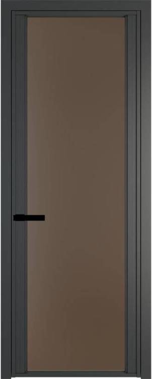 Межкомнатная дверь Profil Doors 2 AGP цвет профиля Серая ночь, стекло безопасное 6 мм монохром гляссе 600x2000