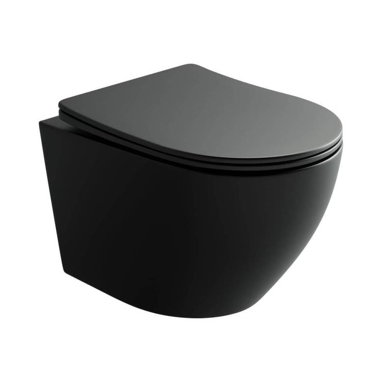 Унитаз подвесной Ceramica Nova Uno CN11001MB Rimless черный матовый