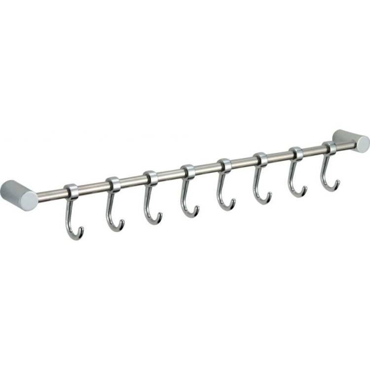Планка с крючками (8 крючков) Savol S-006208 хром