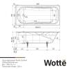 Чугунная ванна Wotte Comfort 1800х800 белая, без ножек фото 4
