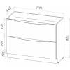 Тумба с раковиной Belbagno Marino MARINO-1200-2C-PIA-BL-P 120x45x80.5 Bianco Lucido напольная с двумя выкатными ящиками фото 6