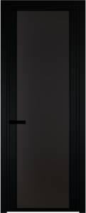 Межкомнатная дверь Profil Doors 2 AGP цвет профиля Черный, стекло безопасное 6 мм монохром черный 600x2000