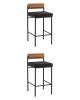 Набор из 2 полубарных стульев Stool Group Балла FDC9939 sDC6095-10+b270-28 X2 темно-серый, коричневый, экокожа