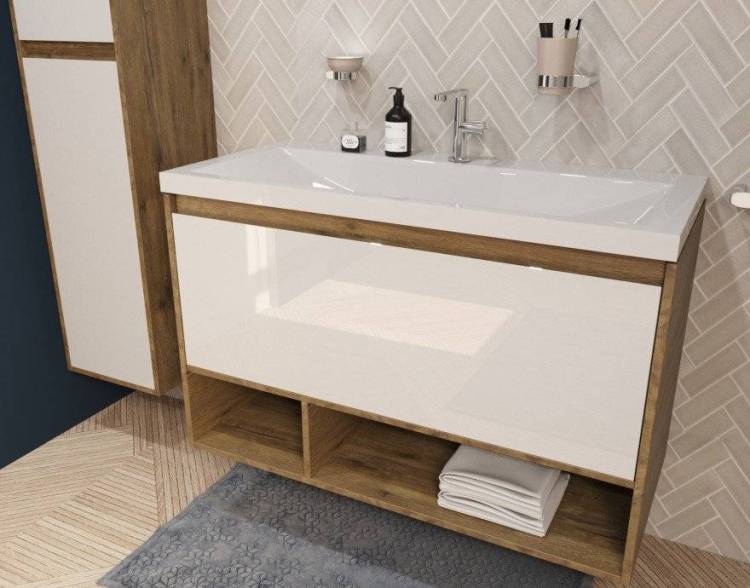 Тумба с раковиной Эстет Monaco Wood ФР-00010686 подвесной, 1 ящик, 62x101