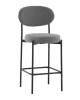Стул полубарный Stool Group Бриф DD AV 477-C83-9005 (PP) серый, велюр