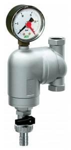 Фильтр для воды FAR 100мкм, с манометром, Max: 95 C, 25 бар. поворотный 3/4 ВР