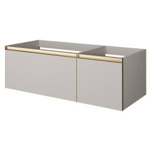 Тумба под раковину Armadi Art Quatro 2 790-M2-120-CM-MG-LED с подсветкой, Cashmere, Matt Gold, 120см