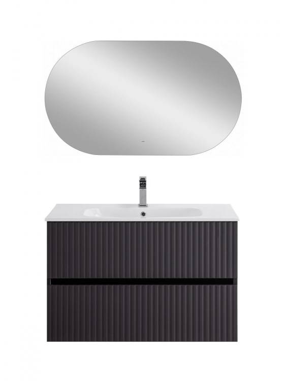 Тумба под раковину Art&Max Torino AM-TORINO-900-2C-SO-GF-P Графит, 90x43.8x58