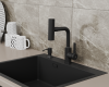 Смеситель для кухни Rush Tinos TI3732-17Black с поворотной лейкой, черный матовый фото 2