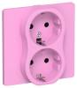 Розетка 2-местная с заземлением IEK Flite FI-R21C-16-K99 пурпурный