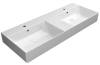 Раковина GSI Kube X 9425111 белый глянцевый, двойная, 120x47