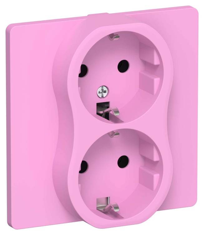 Розетка 2-местная с заземлением IEK Flite FI-R21C-16-K99 пурпурный