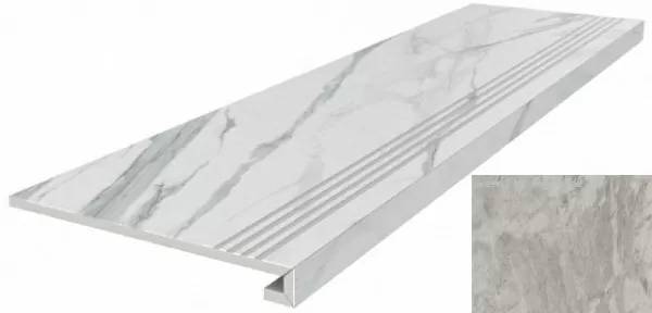 Ступень Kerama Marazzi Альбино DL503120R\GCF клееная серый обрезной 119.5x33