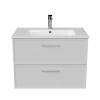 Тумба под раковину Kerama Marazzi Piano Classic PIA.CL.75\WHT.M подвесная 75 см, 2 ящика, ясень белый матовый фото 2