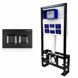 Система инсталляции для унитазов Bettoserb Sava Free Standing SFS40006471 клавиша смыва черный матовый