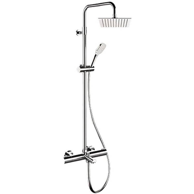 Душевая система Remer Elegance EQ34A8CPUFS25G хром, с изливом, с термостатом