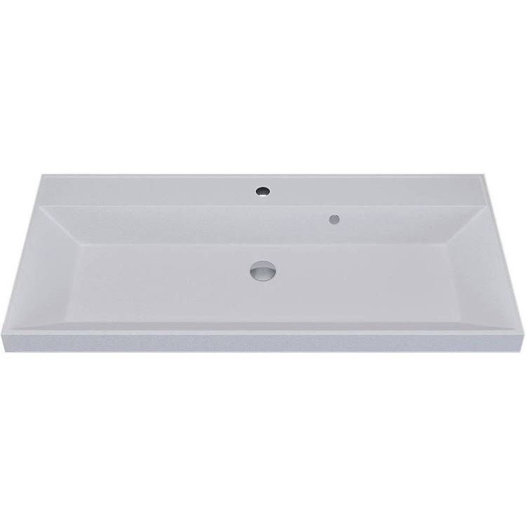 Раковина Uperwood Classic Quartz 293020632 белая матовая, жасмин, 100x45