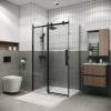 Душевой уголок Grossman Classic 120.K33.04.1510.21.00 профиль черный матовый, стекло прозрачное, 150x100x195 фото 2