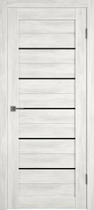 Межкомнатная дверь Владимирская Фабрика Дверей Atum 5 Nord Vellum стекло Black Gloss 800x2000