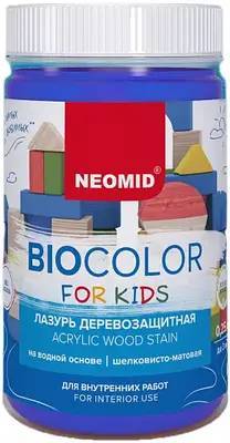 Лазурь деревозащитная Neomid Bio Color For Kids синяя 0.25 л