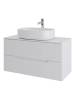 Тумба с раковиной Orange Line Li-100TuwMDF+B08-600W белая матовая, 100 см